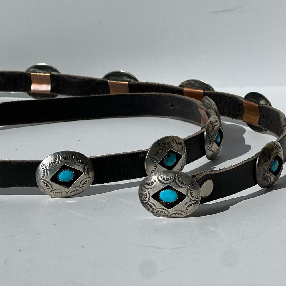 Vintage Turquoise Conch Belt